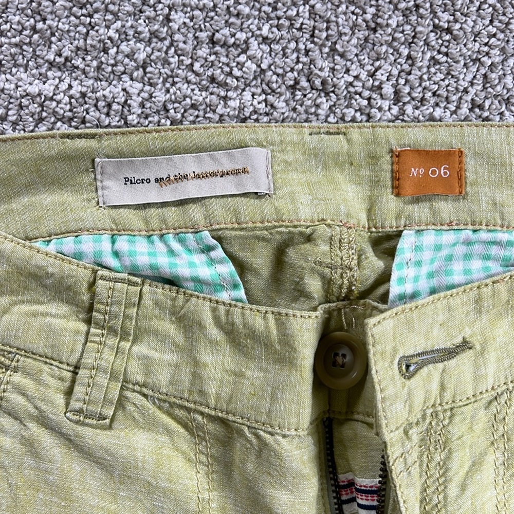 Pilcro and the Letterpress Light Green Wide Leg Pants - Picture 2 of 3